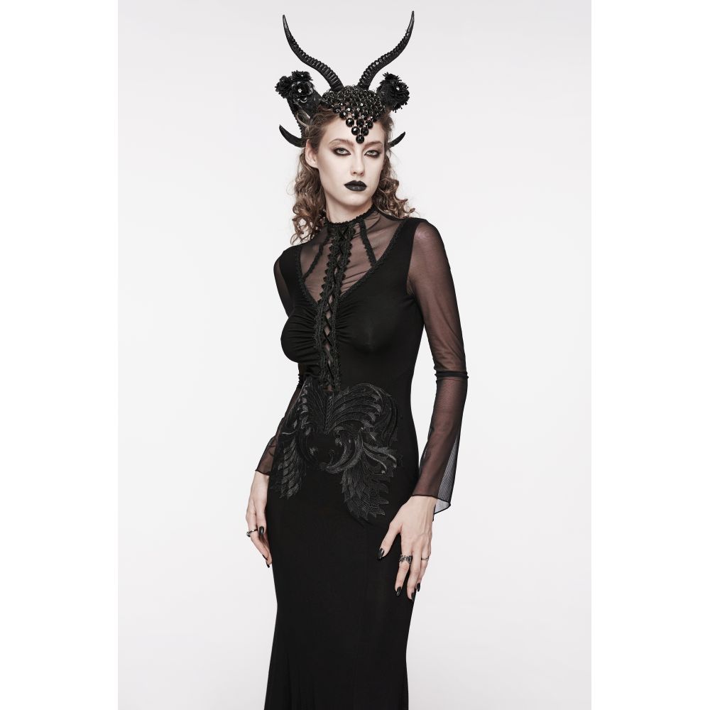 Punk Rave - Dark Chalise Robe longue maxi - Noir